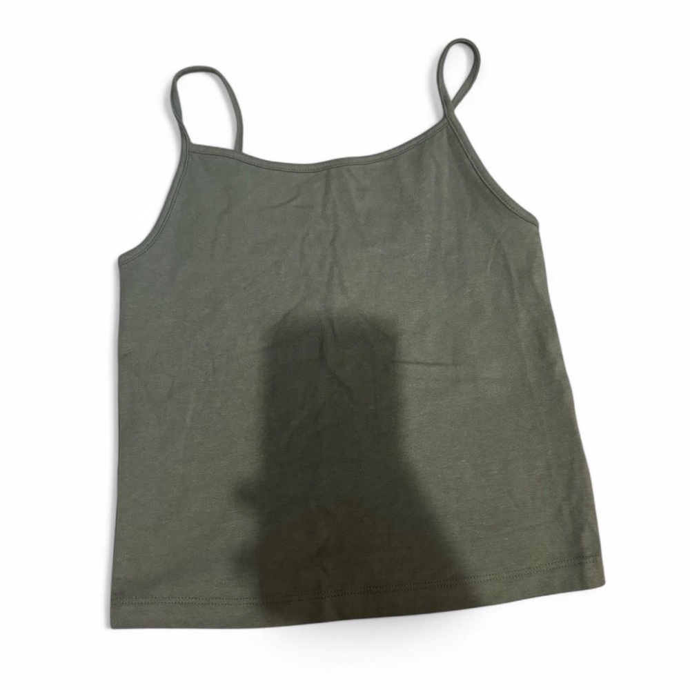 Wild fable khaki green cropped cami top EUC size XS